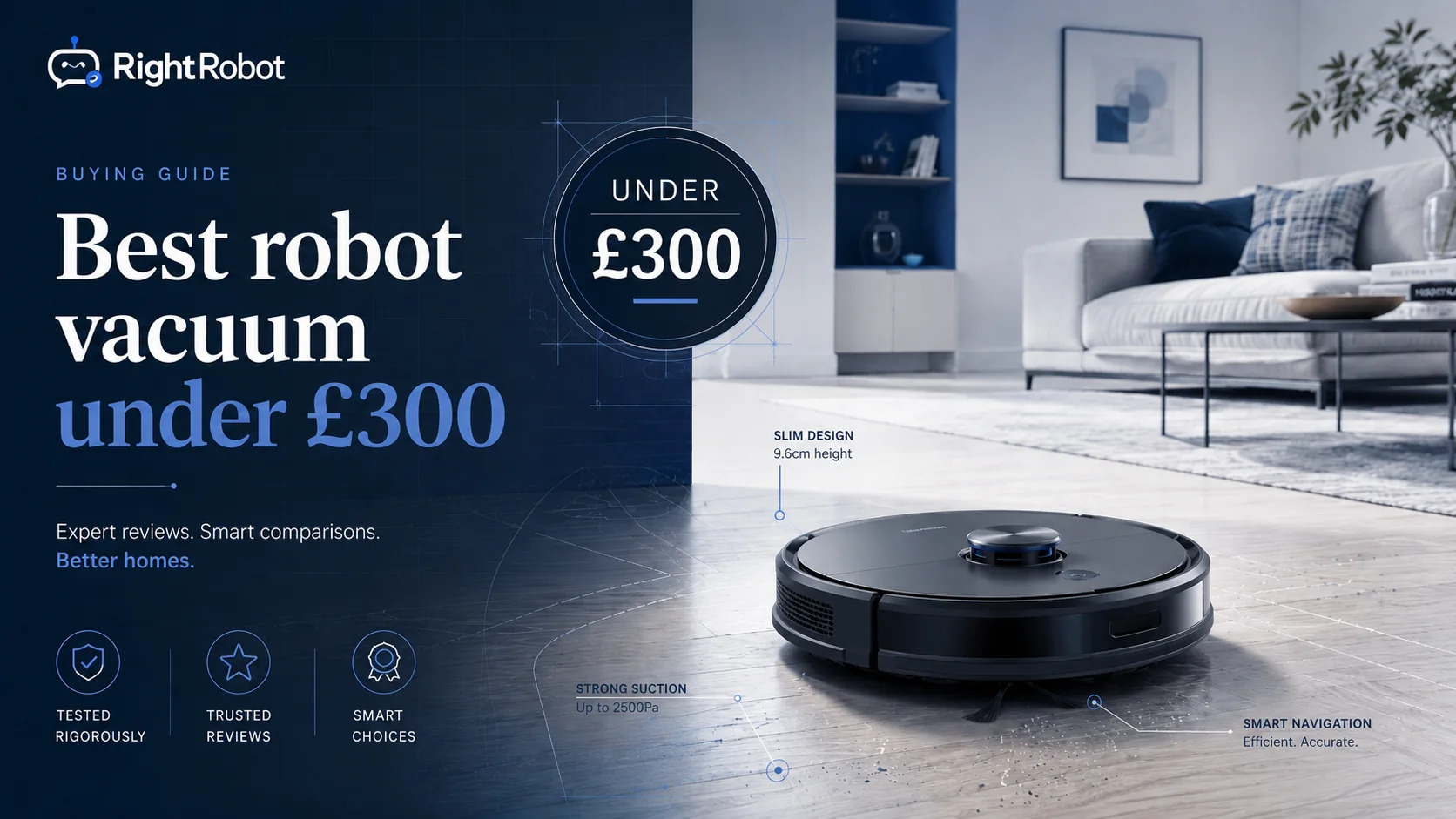 RightRobot illustrated buying guide for the best robot vacuums under £300
